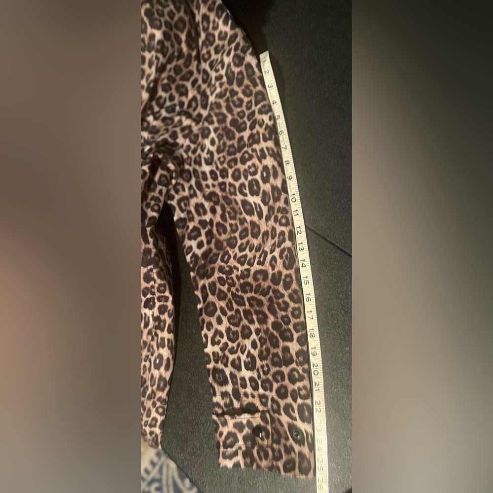 KOOPLES Women’s XS Leopard Waterproof Hooded Jacket Oversized Raincoat - Picture 9 of 16